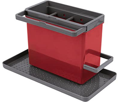 Metaltex Tidy-Tex - Organizador Modular de Limpieza de Cocina, Rojo