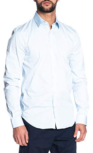 Lacoste Camicia Manica Lunga Uomo Celeste