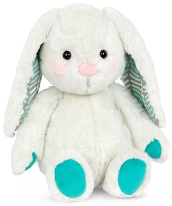 B. toys Kuscheltier Hase – Superweich mit langen Ohren – Plüschtier mintfarben, Baby und Kinder Spielzeug für Mädchen und Jungen ab 0 Monate, Weiß