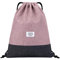 LIVACASA Turnbeutel Mit Reißverschluß Innentasche Sportbeutel Hipster Gym Bag Gefüttert Rucksack Mit Verstellbar Tunnelzug Gymsack für Damen Herren Rosa