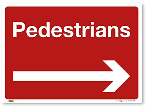 Panneau signalétique de sécurité pour chantier de construction avec flèche droite A2 594 x 420 mm