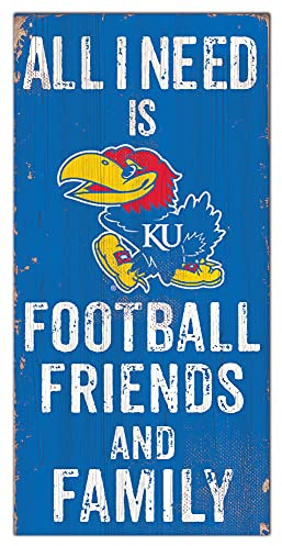 Kansas Holzschild All I Need is Football, Friends and Family, 15,2 x 30,5 cm