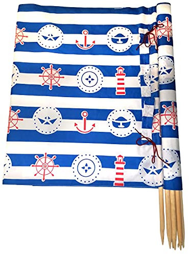 Aves-24 Windschutz 8m x 80cm für Strand Garten See Meer SICHTSCHUTZ Wind Zaun Schutz Blickschutz Camping (1. Naval)