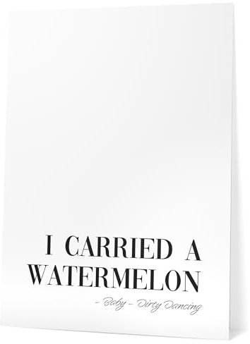 Papierschmiede® Bilder Home XXL Kunstdruck A1 (59,4x84,1 cm) Spruch Poster Zuhause Schrift Bild Wanddeko in schwarz weiß, Sprüche für Wohnzimmer Büro Küche, I Carried A Watermelon