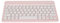 Zunate Teclado Bluetooth Inalámbrico, Teléfono Móvil Ergonómico Compacto Universal/Tableta/Ordenador Portátil/máquina de Escribir de PC, para Android/iOS/Windows(Rosa)