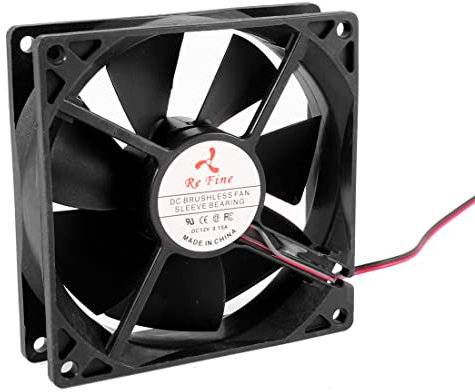 Ruilogod DC 12V 4PIN IDE PC Caja de computadora CPU Cooler Fanless sin escobillas 90x90x25mm
