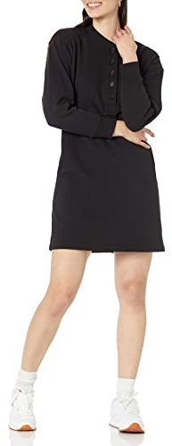 Amazon Essentials Abito Stile Felpa in Maglia con Scollo Serafino (Disponibile in Taglie Forti) Donna, Nero, M
