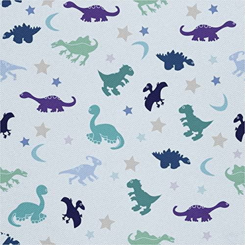 HEKO PANELS Stoff Oxford Wasserdichte Meterware Canvas-Stoff Polyester Stoff Zum Nähen Nähstoffe Möbelstoffe Dekostoffe Handwerken Wasserabweisend Blickdicht Dinosaurier 1 Meter 155 x 100 cm
