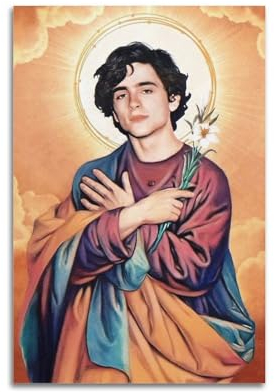 TeDe Timothée Chalamet Lustige Dekoration, dekoratives Gemälde, Druck, Leinwand, Wandkunst, Wohnzimmer, Schlafzimmer, Poster, Gemälde, 20 x 30 cm, ungerahmt