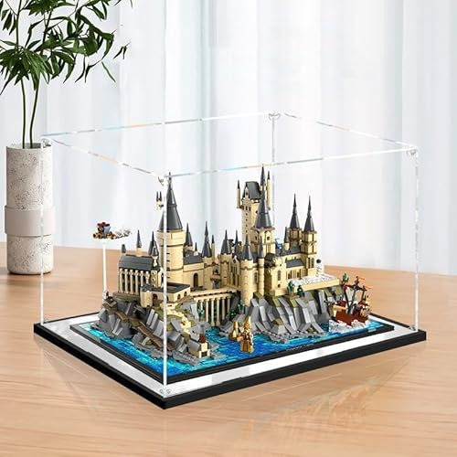 Acryl Vitrine Kompatibel Mit 76419 Schloss Hogwarts mit Schlossgelände, Schaukasten Showcase Staubdichte Display Case für 76419 - Nicht Enthalten Modellbausatz