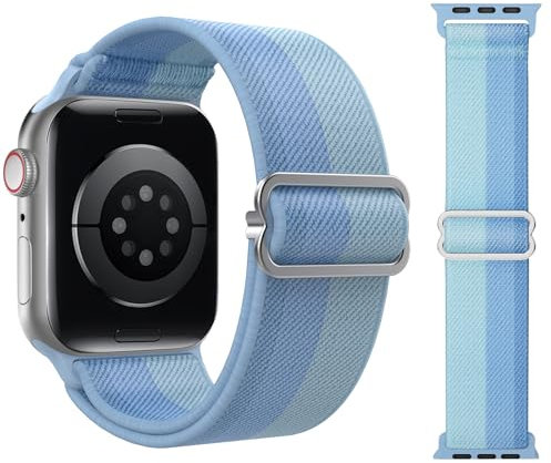 Delidigi Gradient Farbe Watch Armband Kompatibel mit Apple Watch 38mm 40mm 41mm 42mm 44mm 45mm 46mm 49mm, Nylon Armband für iWatch Ultra 2, SE, Series 10 9 8 7 6 5 4 3 2 1