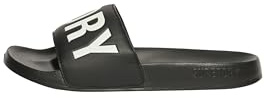 Superdry Damen Vegane Core Badesandalen Schwarz/Weiß L
