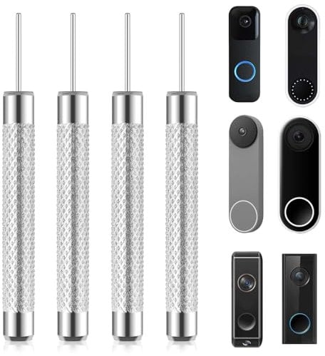 Abeillo 4-Pack Doorbell Camera Release Pin, Release Key Security Removal Tool Replacement Compatible with Nest and Eufy Video Google Nest Doorbell Release Key Tool