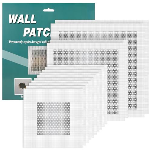 14pcs Drywall Repair Kits, 4/6/8 Inch Self Adhesive Drywall Patch Aluminum Sheet Large Hole Drywall Patch Plaster Wall Patch for Broken Walls Repair or Ceiling Filler