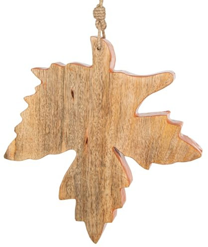 Logbuch-Verlag großes Ahornblatt zum Aufhängen Holzbrett Ahorn Wanddeko Herbstdekoration 25 x 2,5 cm braun orange