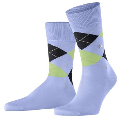 Burlington Herren Socken Manchester M So Baumwolle gemustert 1 Paar, Blau Danubio Melange 6258, 40-46