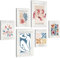 Novart Bilder Abstrakte Figuren Matisse - KOMPLETT AUFHÄNGFERTIG - Bunt Wohnzimmer Schlafzimmer Flur - 6 Moderne Mood-Bilder - N031067a
