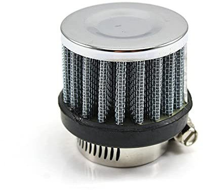 Filtros De Aire Para Moto Filtro de aire Universal for coche, 12mm, 25mm, for entrada de aire frío de motocicleta, cubierta de ventilación de cárter de alto flujo, Mini filtros de ventilación(25MM-SIL