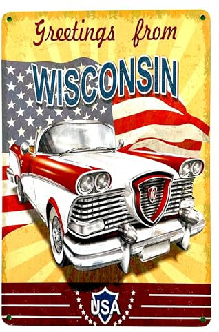 DiiliHiiri Plaque métallique pour voiture - 30 x 20 cm - Plaque de voiture classique américaine - Style rétro - Décoration atelier - Panneaux vintage en tôle de garage | SKU : (2635-264)