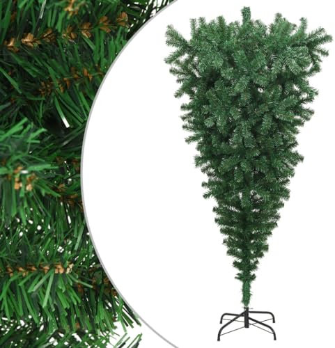 Lauuoeriau Dekor, Saisonale & Feiertagsdekorationen, Weihnachtsbäume Upside-down Künstlicher Weihnachtsbaum mit Ständer Grün 180cm