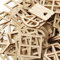 50 Stück Fee Gartentür, Fenster Form Holzstücke, Holz Mini Fenster Fee Haus DIY Kit, Holz Handwerk Verzierungen