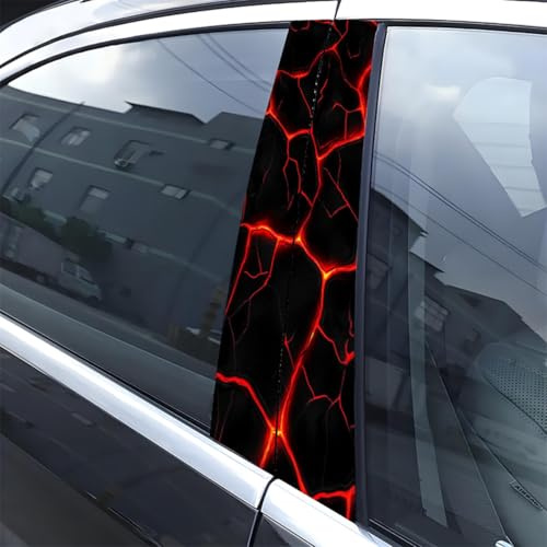Lastdaytime 3D stereoskopische Auto B-Säule wasserdichter Aufkleber DIY Türaufkleber Vinyl Wrap selbstklebend (B)