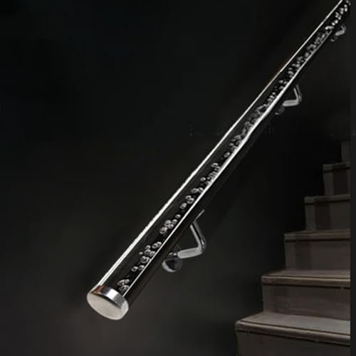 Acryl-Handlauf für Treppen, Wandmontierter Handlauf aus Acryl, transparent, 1,5 bis 20 Fuß(250cm(8.2ft))