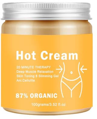 Fettverbrenner-Creme – Gel zur Verbrennung von Bauchfetten | erfrischende und straffende Lotion | 110 g Körperformer für Taille und Oberschenkel, Creme zur Reduzierung von