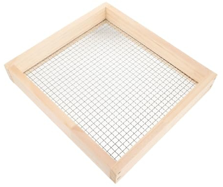 Oxtxuzdm Setaccio da giardino in legno setaccio per il giardinaggio in legno massello ghiaia setaccio compost schermo per la pulizia delle rocce sabbia