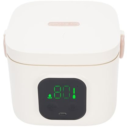 Oreilet Lunch Box Elettrico, Contenitore Portatile Scaldavivande Riscaldato in Acciaio Inossidabile 304 da 25 W 500 ML per Esterno, Lavoro, Ufficio, Campeggio, Viaggio, per Bambine e