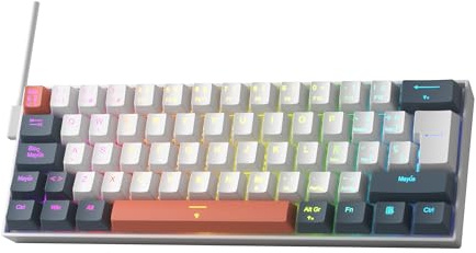 Redragon K617 HE Teclado Gaming RGB 60% 8000Hz Cable USB-C | Interruptores Magnéticos Actuación Ajustable Hot Swap QWERTY Español Compatible PC