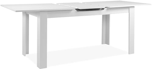 Finori Birmingham 80B Esszimmertisch ausziehbar in weiß Maß: B x H x T ca. 160-200 x 75 x 80 cm