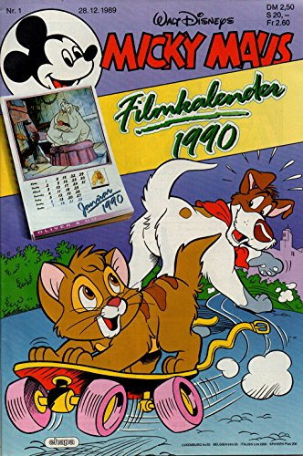 Micky Maus Zeitschrift - Nr. 1 - Vom 28.12.1989 - Komplett mit dem Heft-Extra Filmkalender 1990 - Heft, Magazin