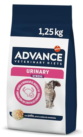 Advance Veterinary Diets Urinary Stress, Pienso para Gatos para la Protección de las vías urinarias, 1,25kg