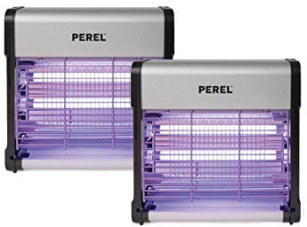 2er Set elektrische Stechmückenfallen Insektenvernichter mit UV Licht 2x 6W, Lampen für Räume jeweils 30m²