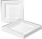 MATANA 20 Platos Cuadrados de Plástico Blanco con Borde Plateado, 24cm - Elegantes, Resistentes y Reutilizables - Bodas, Cumpleaños, Navidad, Barbacoas, Fiestas