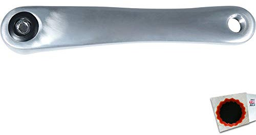 BikeParts Kurbel Rock Links 170mm lg. Alu 4-Kant Silber Fahrrad