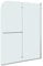 vidaXL Cabine de Douche Pliable 2 Panneaux Écran Pliable Paroi de Douche Salle de Bain Salle d'Eau Cabinet de Toilette Maison Intérieur ESG 95x140 cm