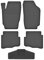 Fußmatten Vorne 2er Set für VW Polo 4 2001-2009 9N 9N3 Gummi Gumiimatten