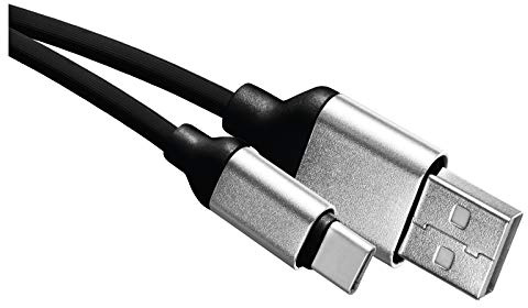 EMOS USB-C Schnelladekabel auf USB 2.0, Quick-Charge 2,4 A Ladekabel Typ C für Schnelladen und Datenübertragung 480 Mbit/s, 1 m, schwarz