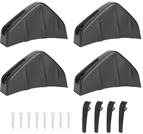 BEEK 3EN1 Heckspoiler, Heckstoßstange Diffusor Fin Spoiler Lip Universal Auto Zubehör (4 Stück), Acrylic