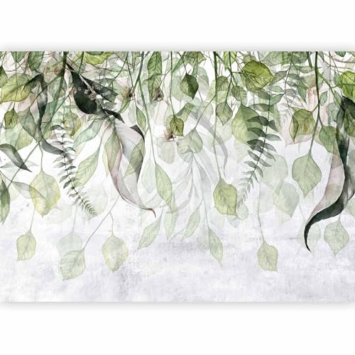 murando - Papier peint panoramique nature 250x175 cm - Revêtement mural décoration pour chambre salon - Design moderne - Vert marron - Gogreen tendances feuilles plantes nature b-C-0873-a-a