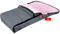BABYLUX Fußsack 90cm MINKY Kinderwagen Buggy Babyschale Thermo +/ Muff Handmuff Winterfußsack (Grau + Rosa)