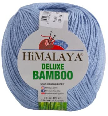 Strickfein Himalaya Deluxe Bamboo Wolle Strickgarn 60% Bambus 40% Baumwolle 100gr 124-14 Hellblau