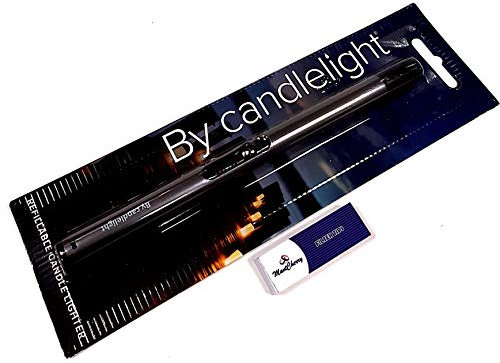 MontCherry Brand Exclusive Tips and Candlelight Brand ''Dark Grey Colour'' Refillable Lighter for Scented Candles, Cooker hob & BBQ Combo Deal by Trendz
