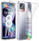 Phoona Funda para OPPO Realme 8/Realme 8 Pro 4G Carcasa con 2 Piezas Cristal Templado,Transparente Silicona TPU Protección Funda para Realme 8 4G Anti-Choques y Anti-Arañazos Caso