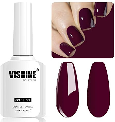 Vishine Smalto Gel viola 16 ml Soak Off UV LED Nail Art Smalto Gel Semi-permanente Gel Polish Uso professionale in Salone e Casa Colore Viola M110