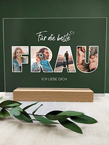 Frau Geschenk Acryl Foto Geschenk - Personalisierte Geschenke, Familien Geschenk, persönliches Geschenk, Fotoalbum aus Glas, Fotogeschenke, Geschenke für Frauen, Mutertag Geschenk für Sie