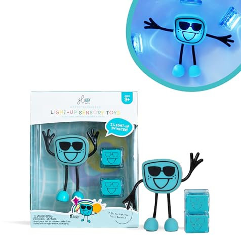 Glo Pals Blair Figur mit 2 Leuchtwürfeln, Wasserspielzeug, Badewannenspielzeug