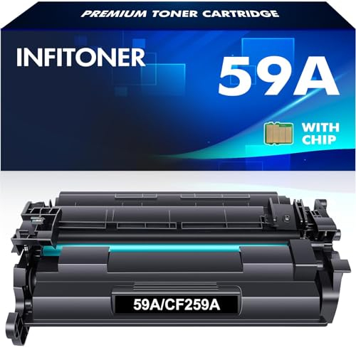 INFITONER Mit Chip Kompatibel Tonerkartusche für HP CF259A 59A CF259X 59X Laserjet Pro M404n M404dn M404dw MFP M428dw M428fdn M428fdw M428 M404 M304 M304n M304dn (Schwarz, 1er-Pack)